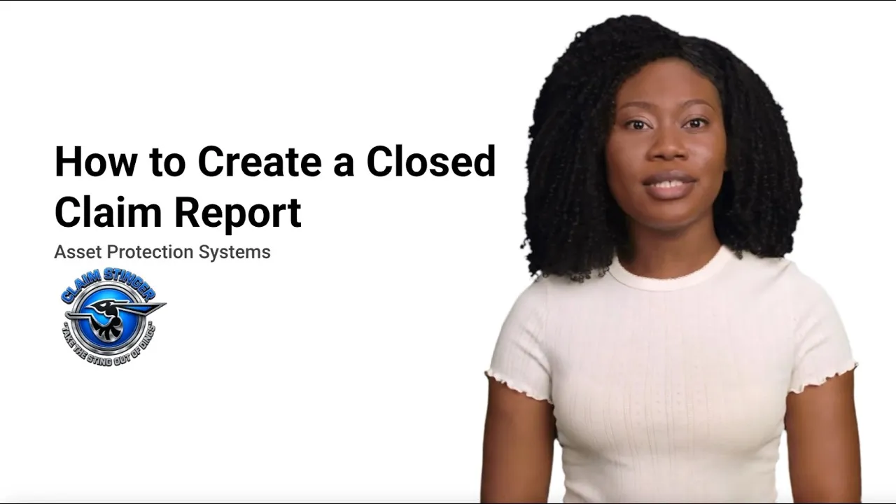1. Closed Claim Report playlist thumbnail